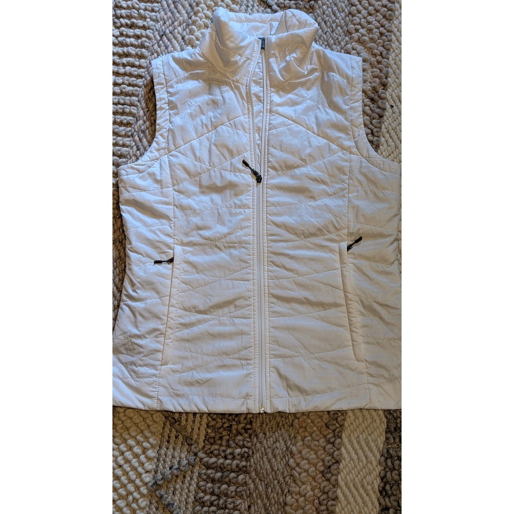 Columbia Omni-Heat Omni-Shield Puffer Vest White Quilted hiking outdoor Large